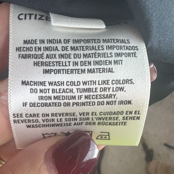 Citizens of Humanity Womens Button Down Kayla Shirt Black Cotton Size M - Picture 6 of 8